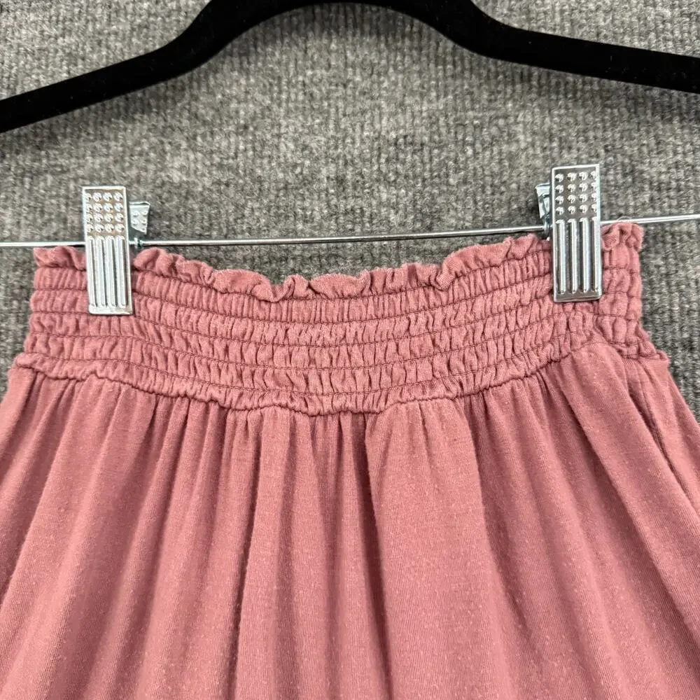 Kate Quinn Girls Smocked Tiered Modal Skirt Size 7 Mauve